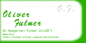 oliver fulmer business card